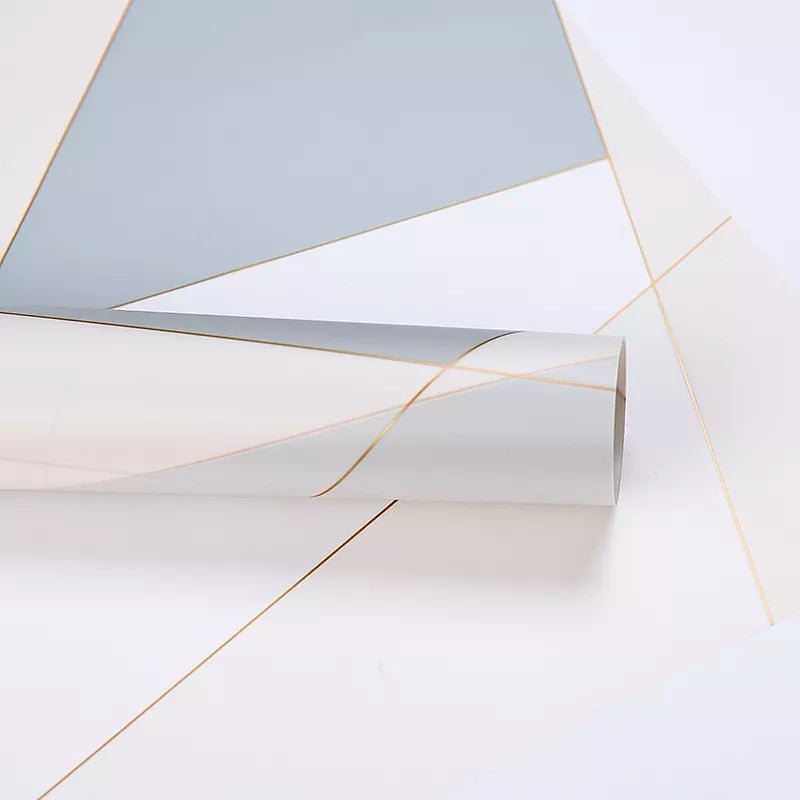 Gold Line Waterproof Flower Wrapping Paper (20 sheets/bag) - Elegant Supply