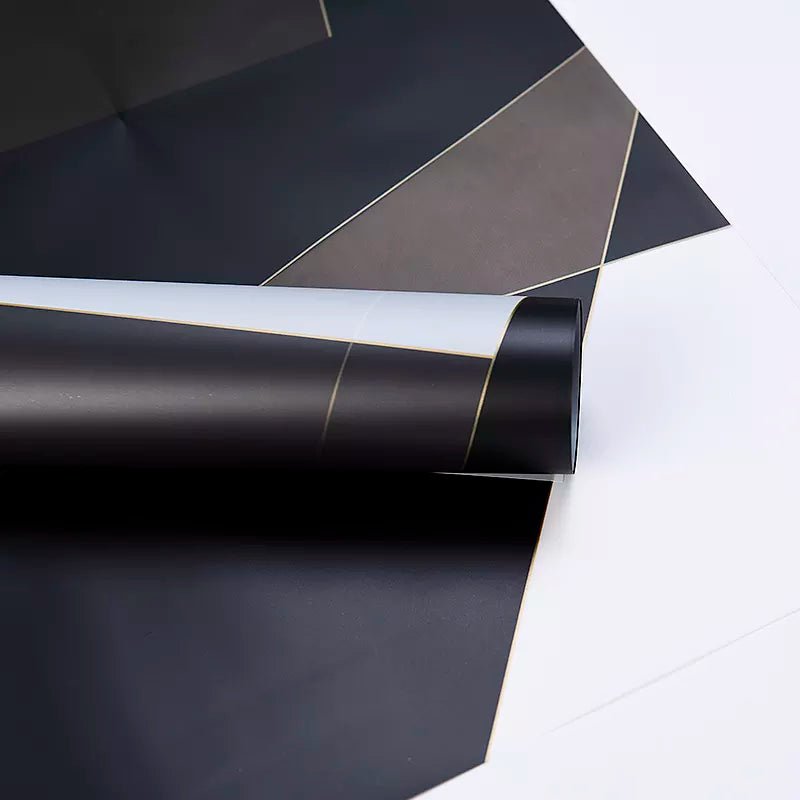 Gold Line Waterproof Flower Wrapping Paper (20 sheets/bag) - Elegant Supply