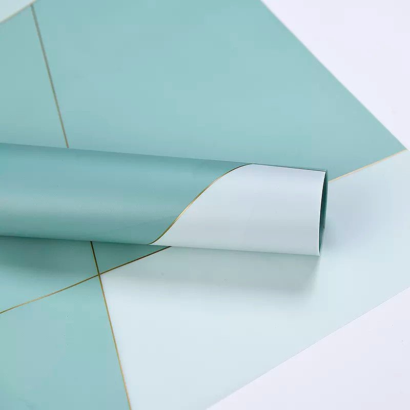 Gold Line Waterproof Flower Wrapping Paper (20 sheets/bag) - Elegant Supply