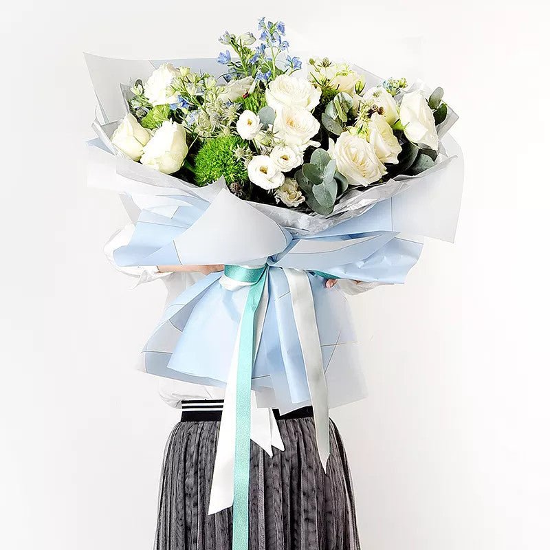 Gold Line Waterproof Flower Wrapping Paper (20 sheets/bag) - Elegant Supply