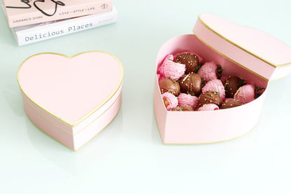 Gold Lines Heart Flower Box - Elegant Supply