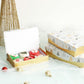 Gold Printed Holiday Pattern Flip Magnetic Box - Elegant Supply