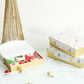 Gold Printed Holiday Pattern Flip Magnetic Box - Elegant Supply