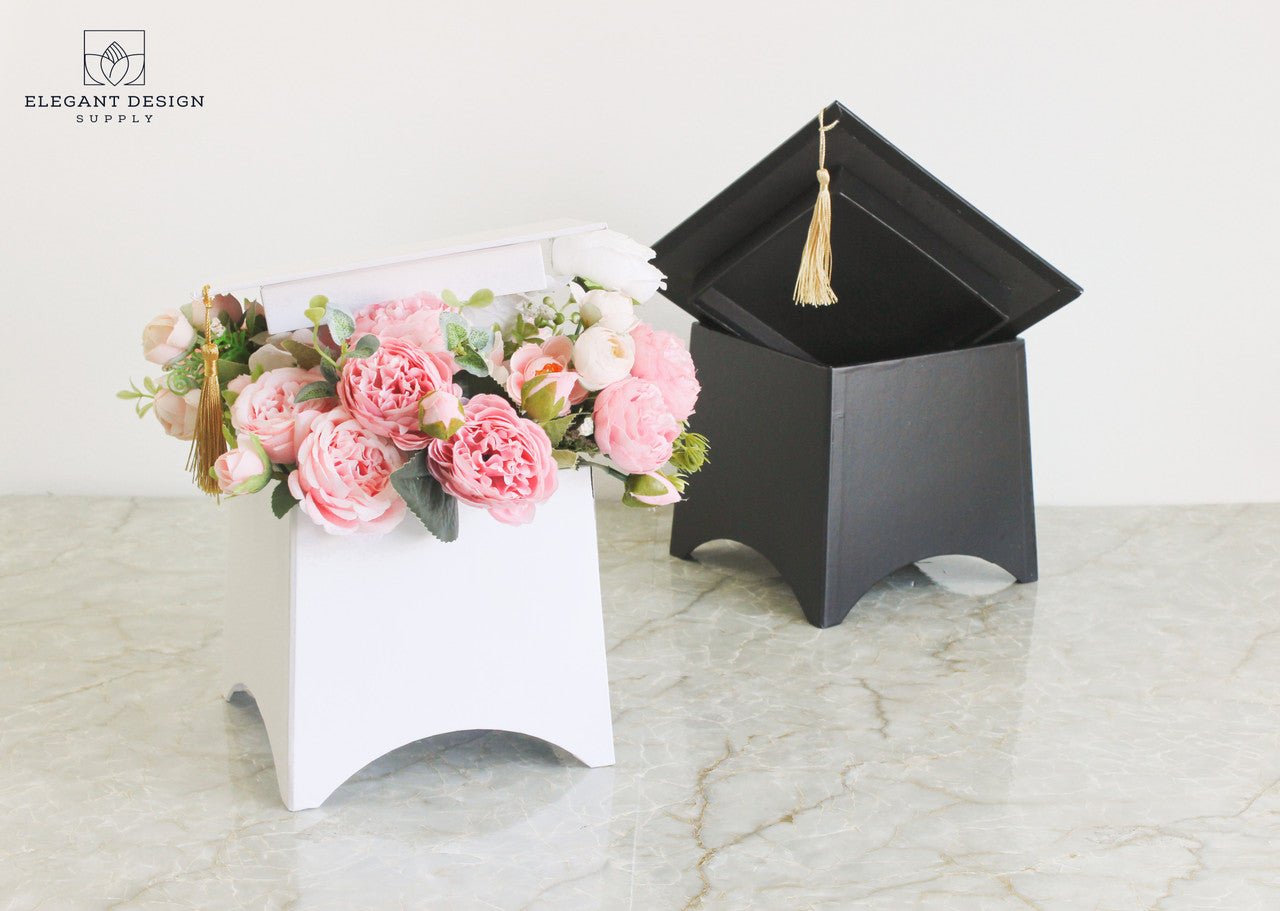 Graduation Flower Box - Various Colors - Elegant Supply