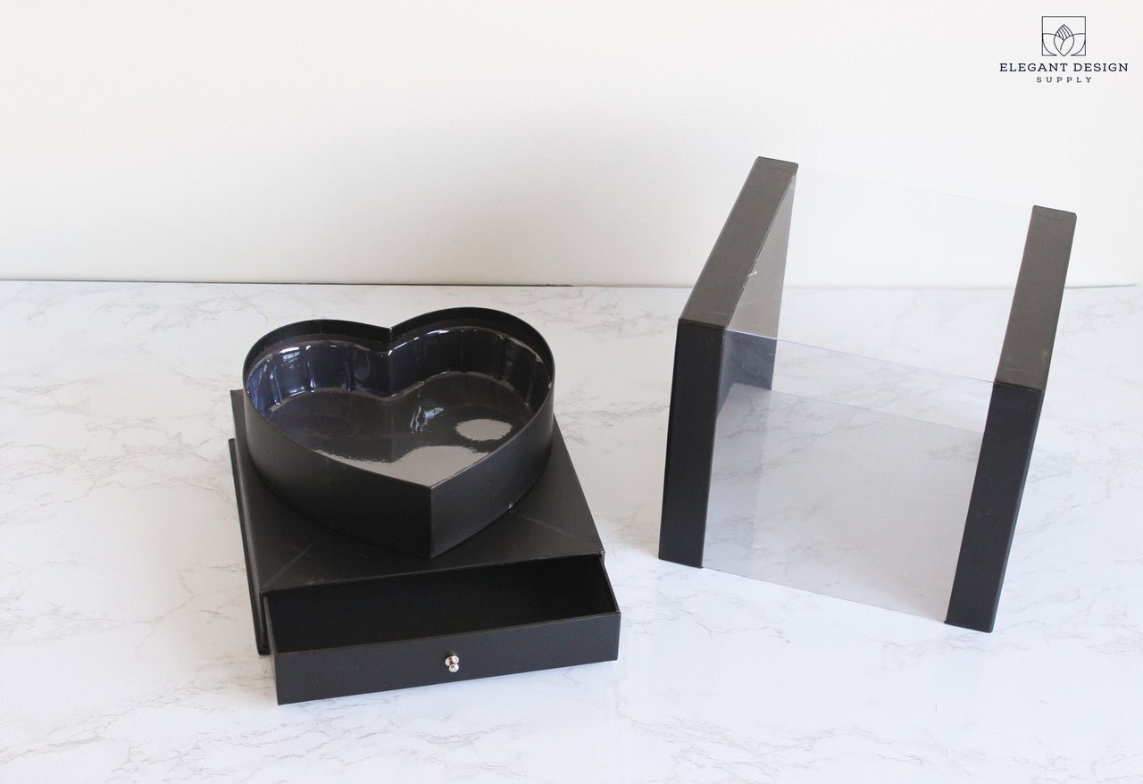 Heart Shaped PVC box with Drawer - Elegant Supply