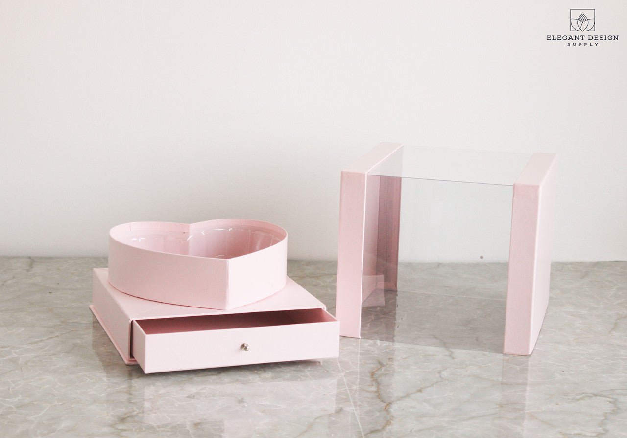 Heart Shaped PVC box with Drawer - Elegant Supply