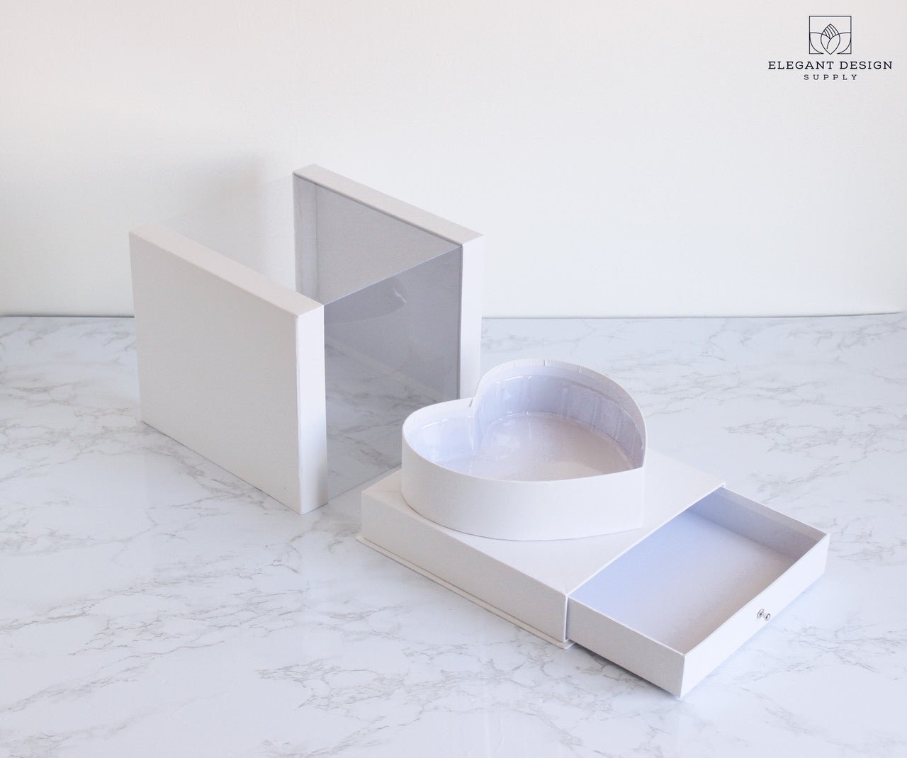 Heart Shaped PVC box with Drawer - Elegant Supply