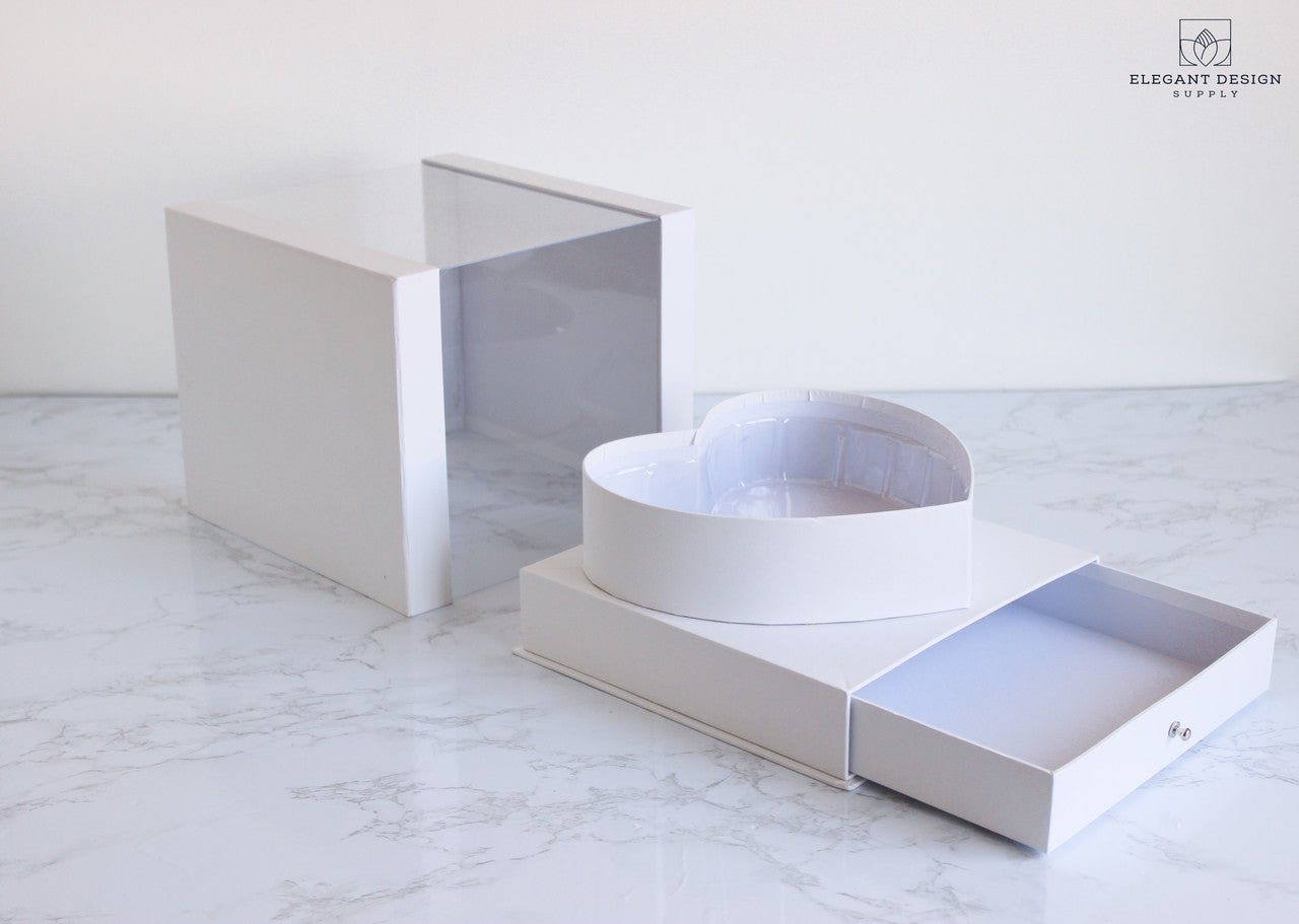 Heart Shaped PVC box with Drawer - Elegant Supply