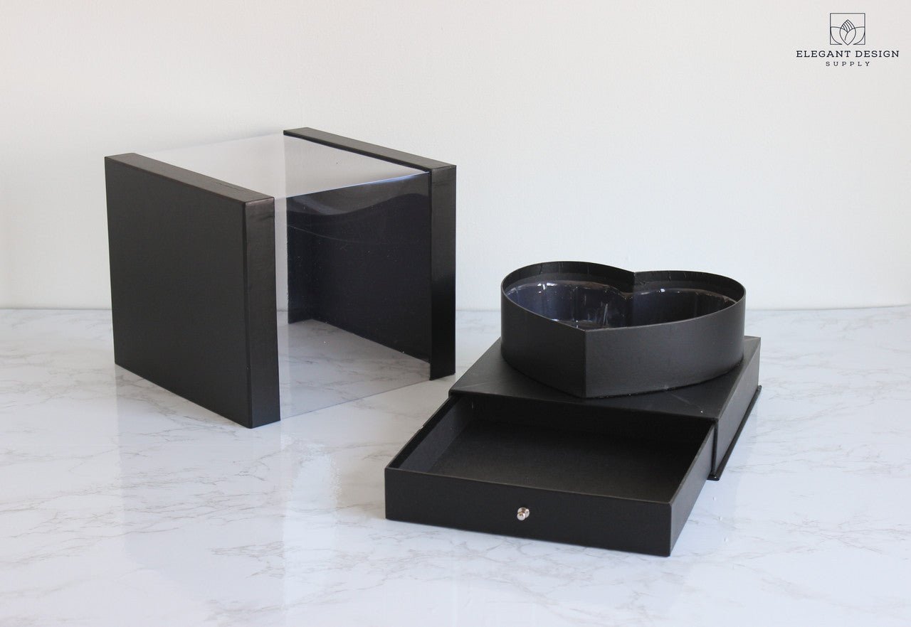 Heart Shaped PVC box with Drawer - Elegant Supply
