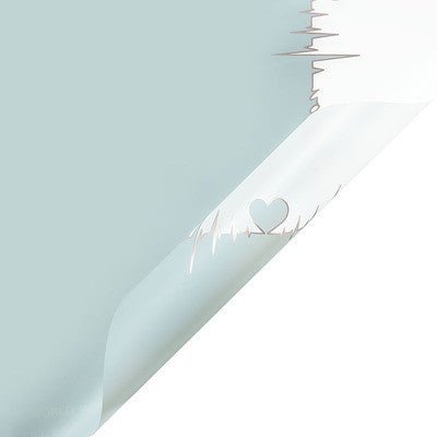 Heartbeat Patterns Waterproof Flower Wrapping Paper (20 sheets/bag) - Elegant Supply