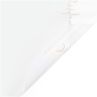 Heartbeat Patterns Waterproof Flower Wrapping Paper (20 sheets/bag) - Elegant Supply