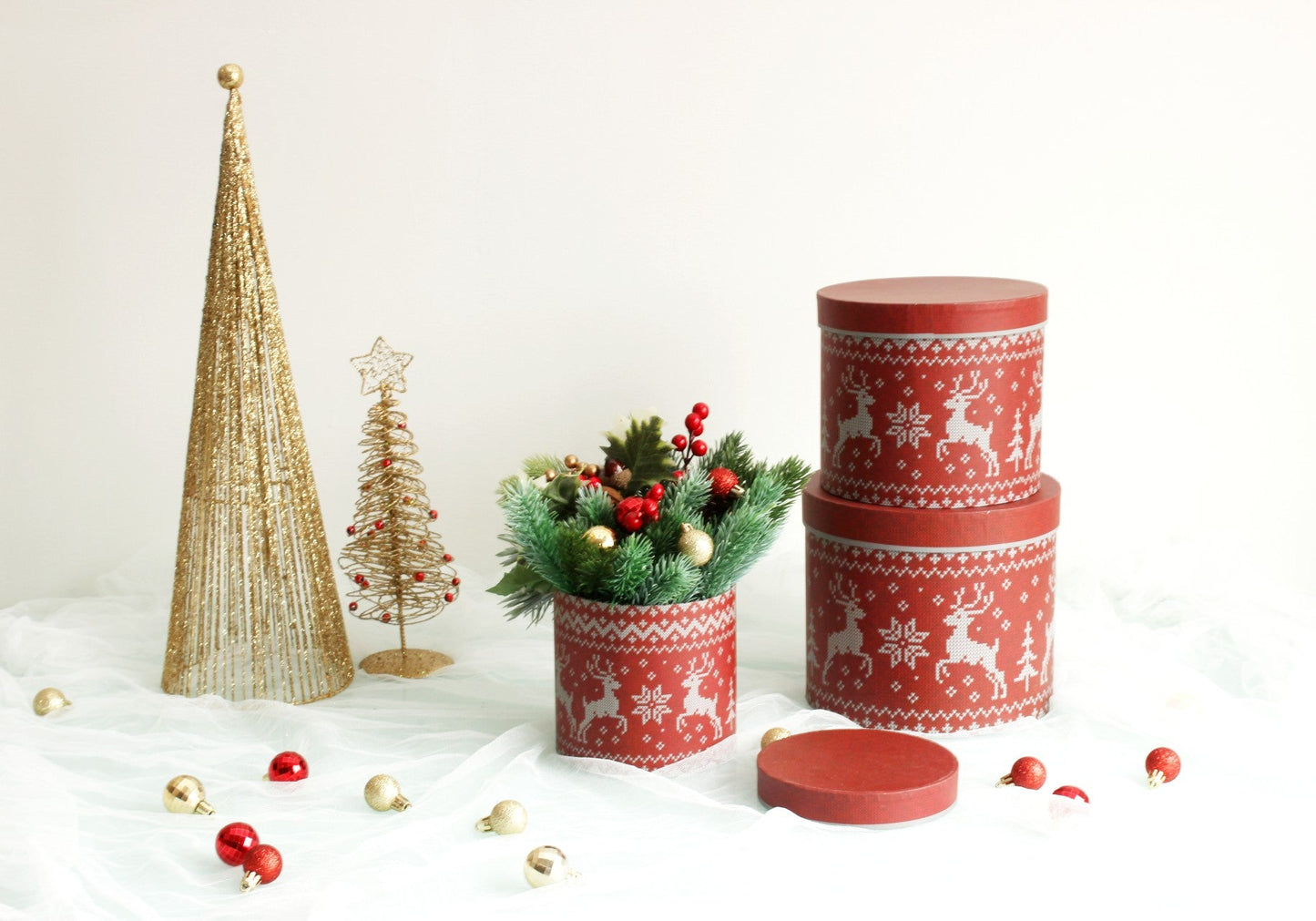 Holidays Round Hat Flower Box - Elegant Supply