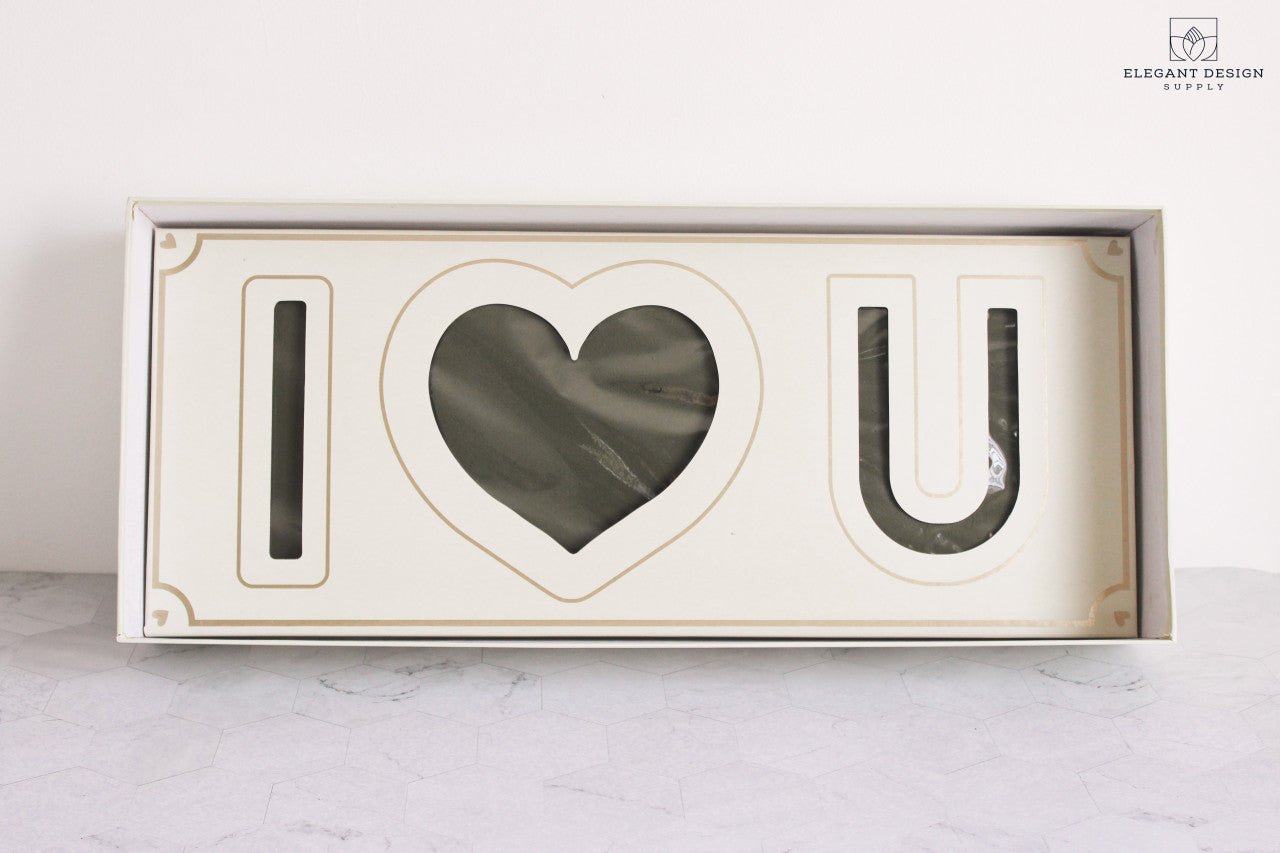 "I Love You" Flower Gift Box with Foam and Liner - Elegant Supply