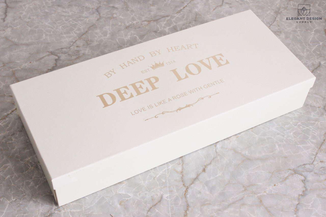 "I Love You" Flower Gift Box with Foam and Liner - Elegant Supply