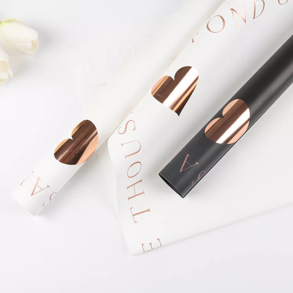 I'm Fond Waterproof Flower Wrapping Paper (15 sheets/bag) - Elegant Supply