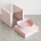 Pink Square Heart Shape PVC box with drawer