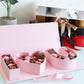 Pink "I Love You" heart box for flower arrangements or chocolate strawberries