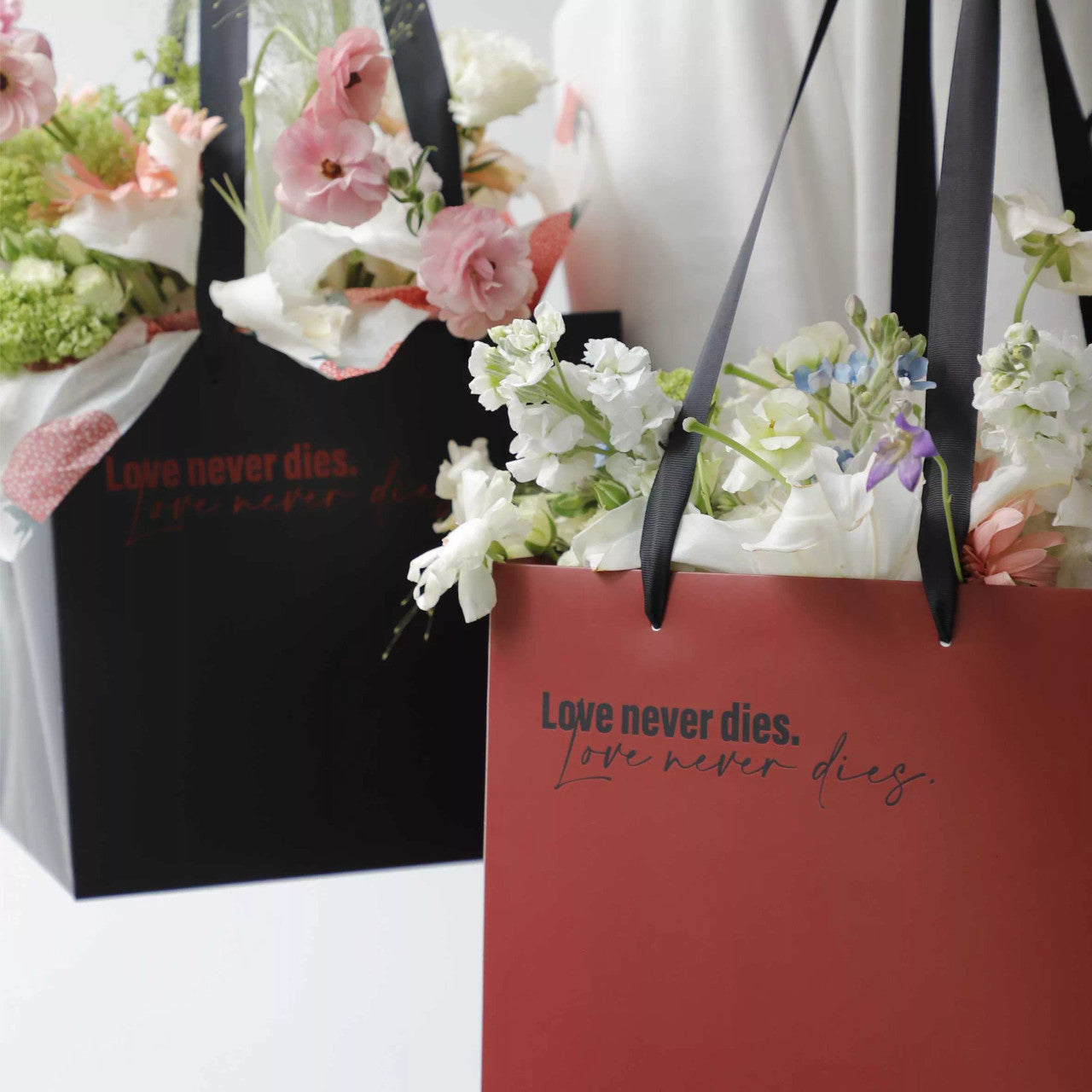 Square Paper Flower Bag