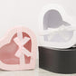 White, Pink and Black Heart Shaped Box with Ribbon and Clear Lid for luxury chocolates, gift boxes, food packaging, and flower arrangements