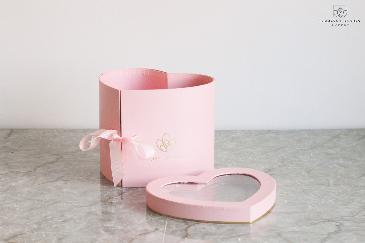 Pretty Pink Heart Boxes, Large 9.25x8x1.25, 3 Pack
