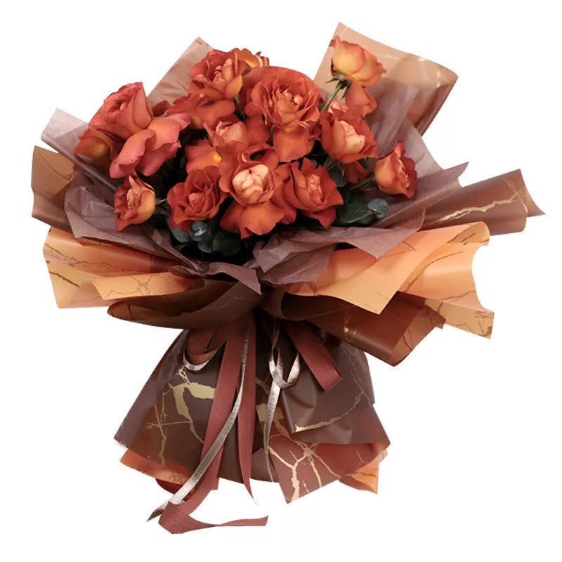 Flower Wrapping Paper, 30ft Bouquet Waterproof Packaging Cotton, Beige