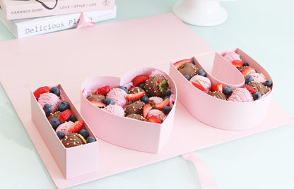 Pink  "I Love You" heart box perfect for Valentine's Day boxes, wedding decor, and as a food box or candy box.