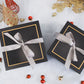 Black Square Box with Clear Lid and Ribbon