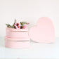 Pink Heart Boxes for luxury flower arrangements, chocolate strawberries, and gifts.