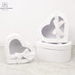 White Heart Shaped Boxes, chocolate box, gift box or flower box