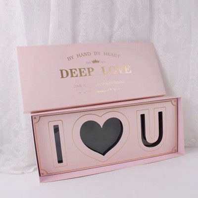 Manufacturer supply luxury anniversary deep love square flower box