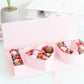 Pink  "I Love You" heart box perfect for Valentine's Day boxes, wedding decor, and as a food box or candy box. Open lid.