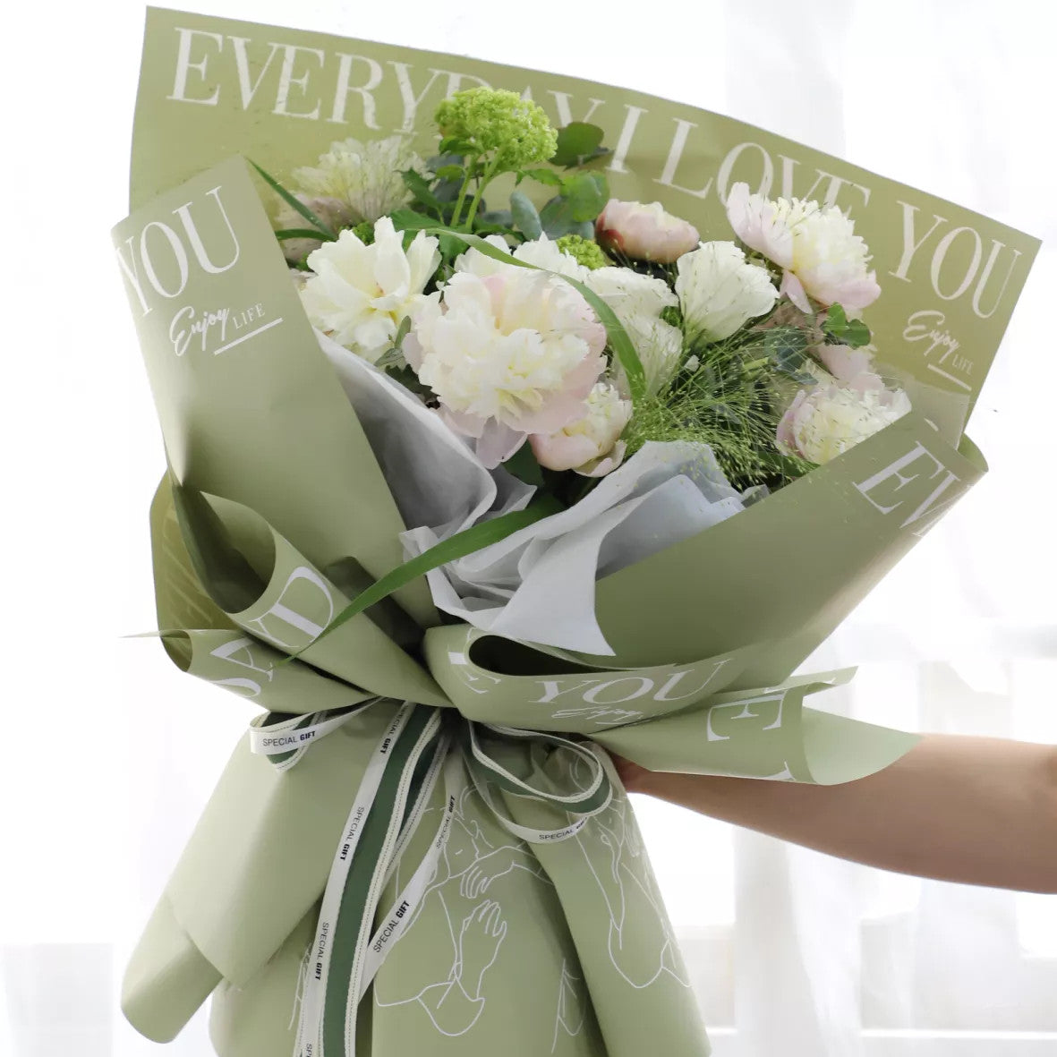 I love you Flower Wrapping Paper  Elegant Flower Packaging Supply