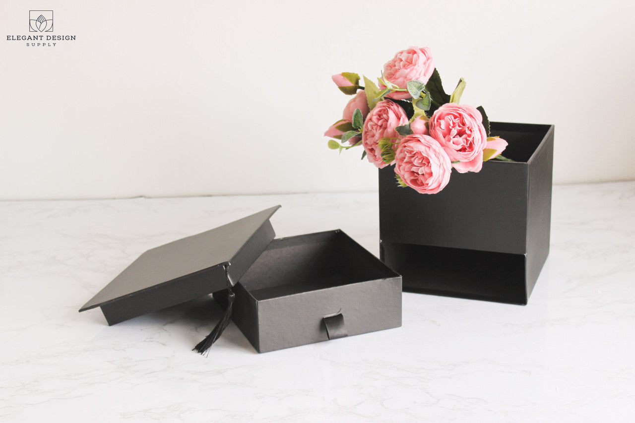 Graduation Hat Flower Box with Drawer