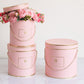 Pink Round "Flowers for you" Box