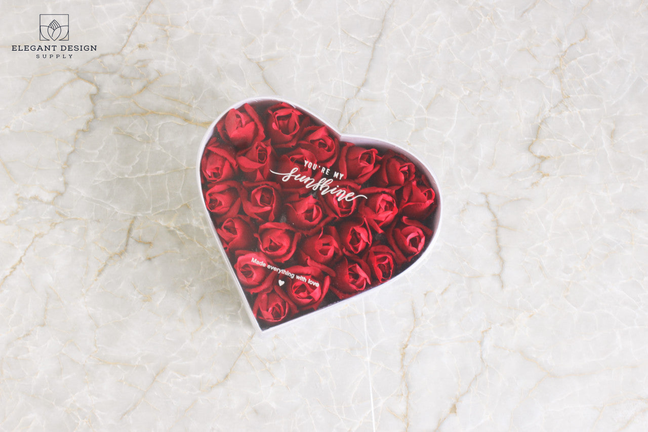 In Your Heart Flower Box - Heart Shaped Transparent Flower Gift Boxes –