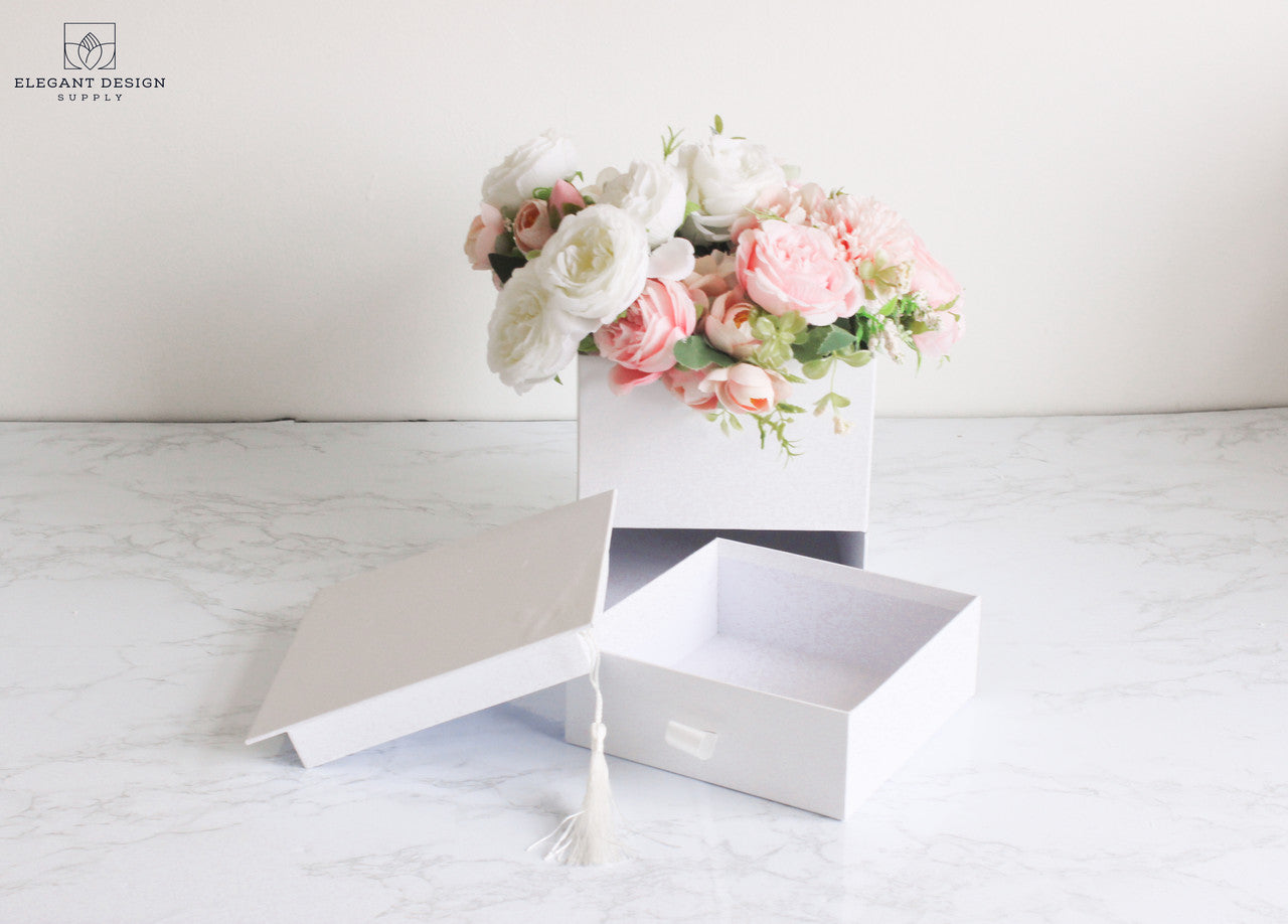 Graduation Hat Flower Box with Drawer