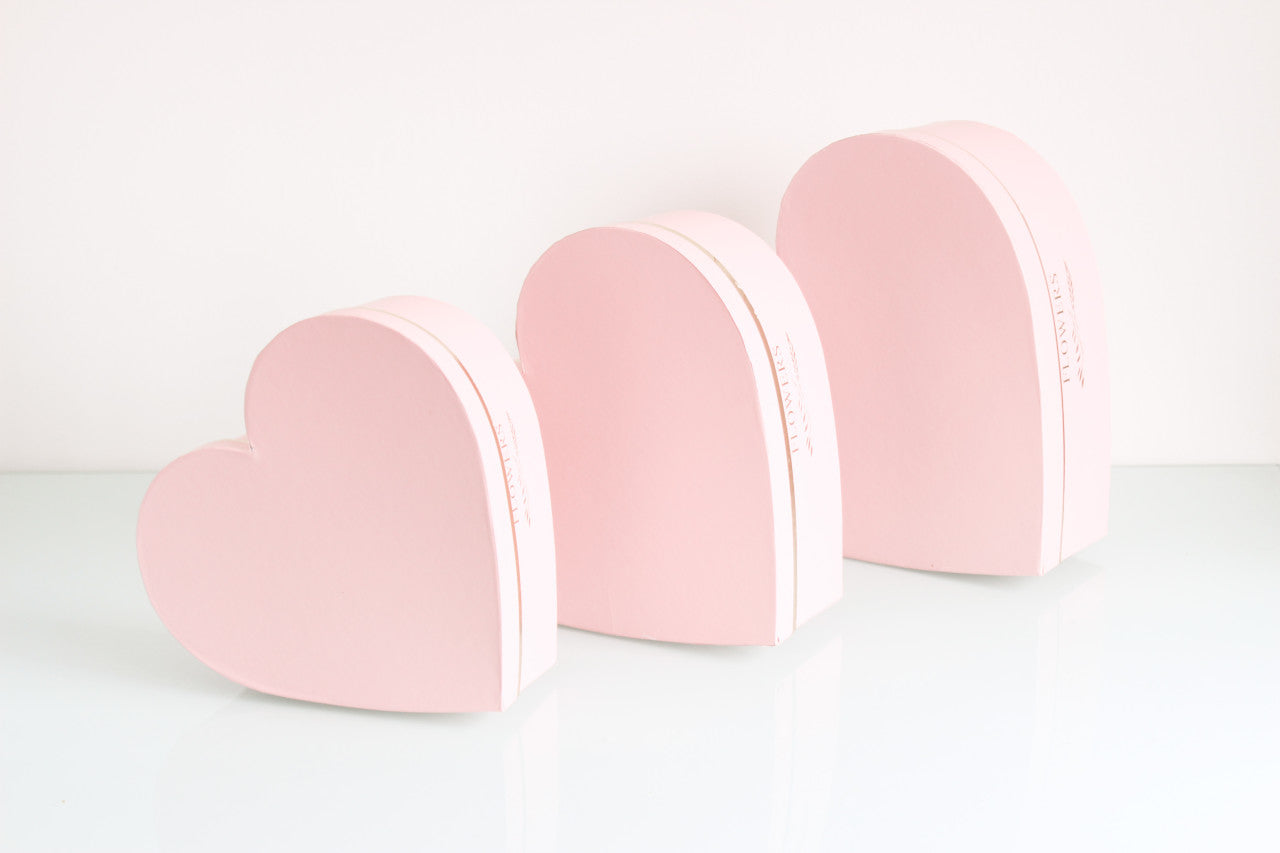 Pink Heart box, chocolate box, flower box and gift box.