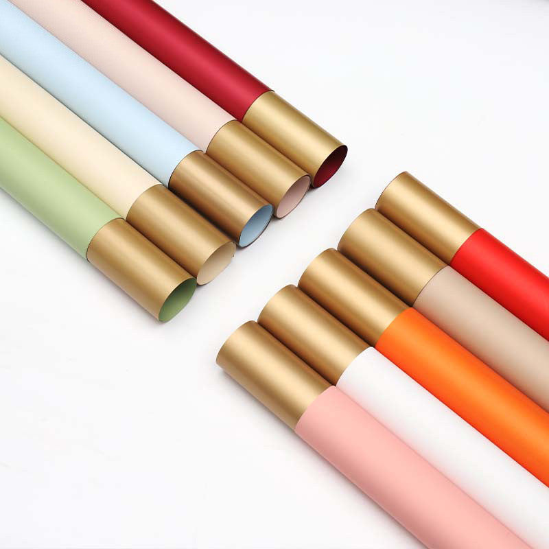 Wholesale Waterproof PE Flower Wrapping Paper with Gold Edge