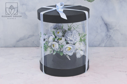 Clear Cylinder Round Flower Box 
