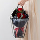 Dark Trapezoid Clear Flower Bag as gift bag for floral arrangement