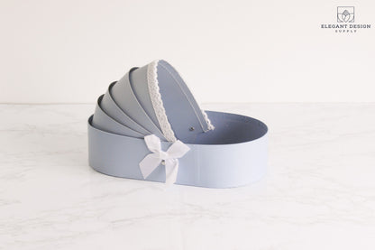 Blue Baby Cradle Flower Box for baby showers, floral supplies and gift box