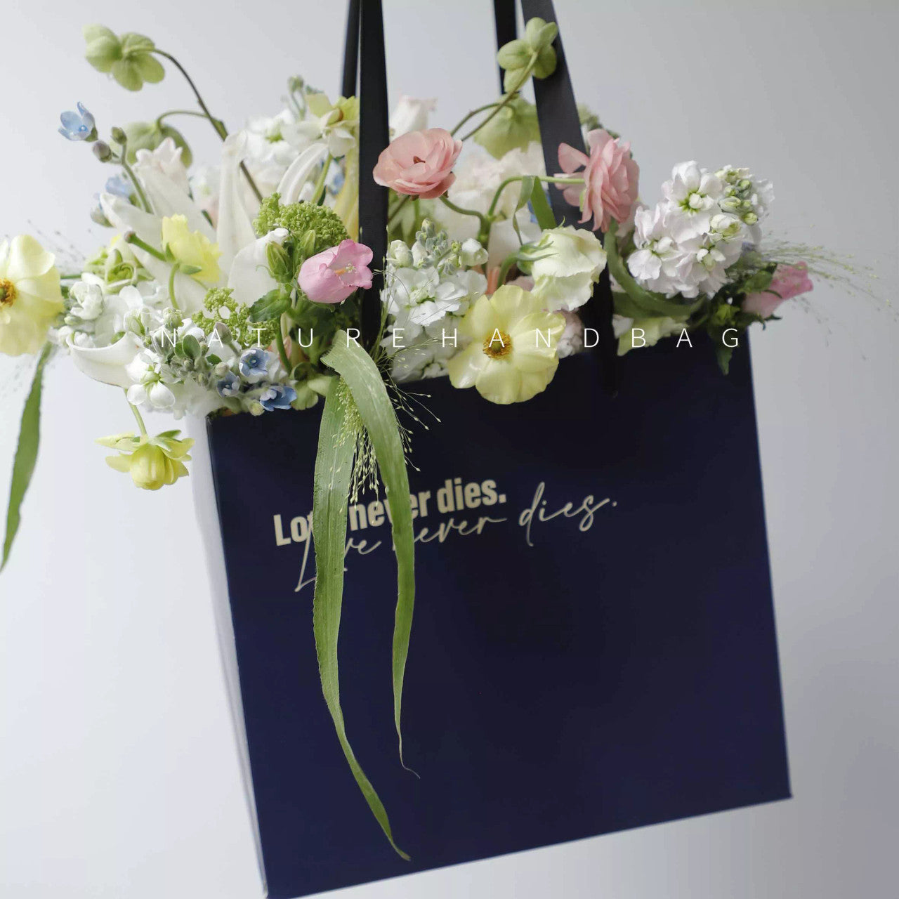 Square Paper Flower Bag