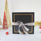 Black Square Box with Clear Lid and Ribbon