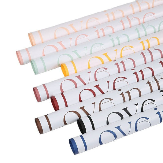 Love in the air Waterproof Flower Wrapping Paper (20 sheets/bag) - Elegant Supply
