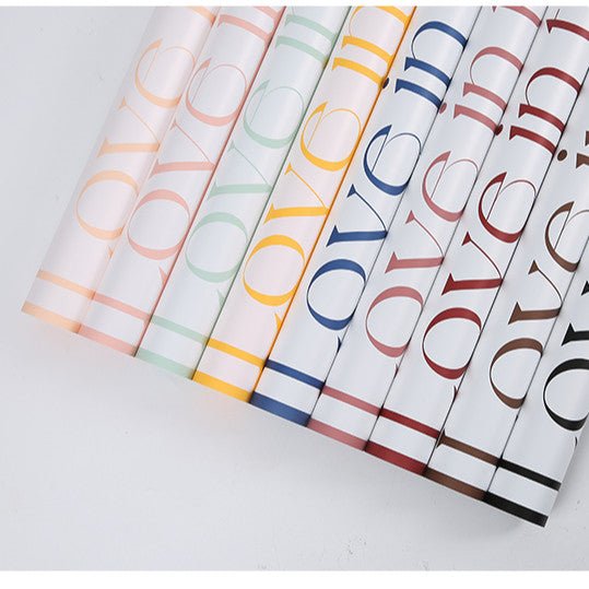 Love in the air Waterproof Flower Wrapping Paper (20 sheets/bag) - Elegant Supply