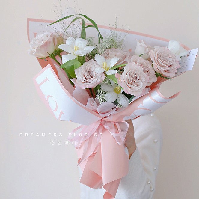 Love in the air Waterproof Flower Wrapping Paper (20 sheets/bag) - Elegant Supply