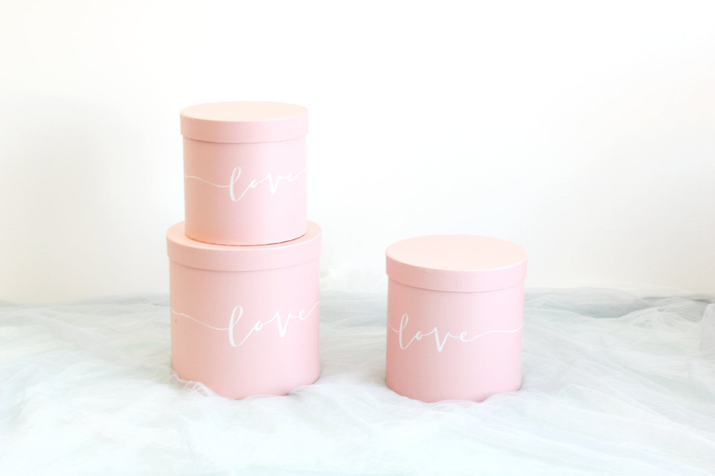 Love Pattern Round Hat Flower Box - Elegant Supply