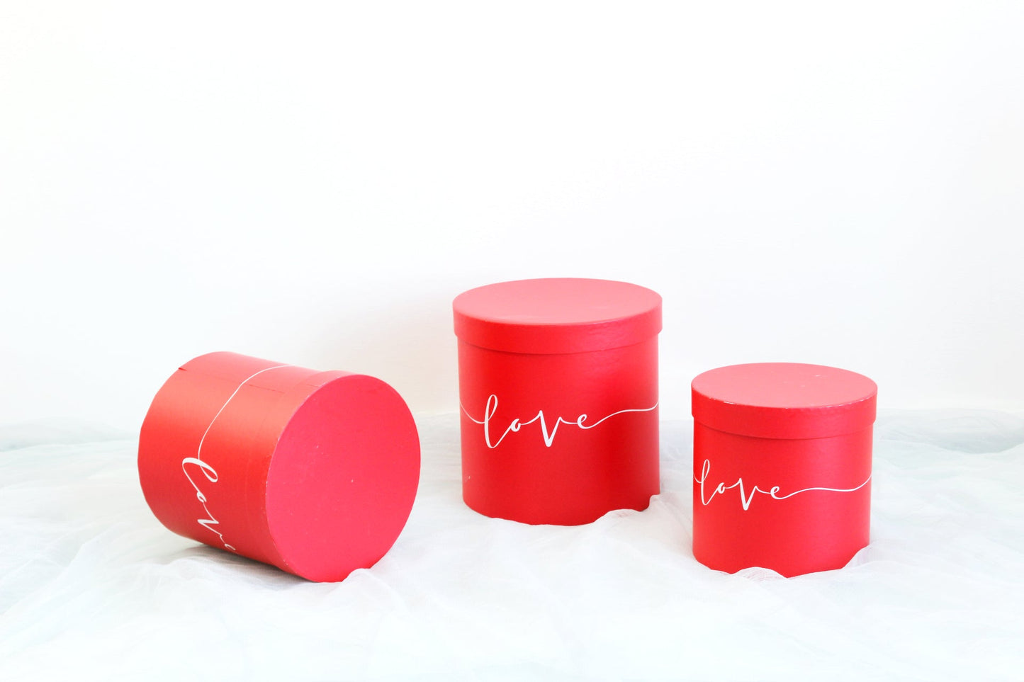 Love Pattern Round Hat Flower Box - Elegant Supply