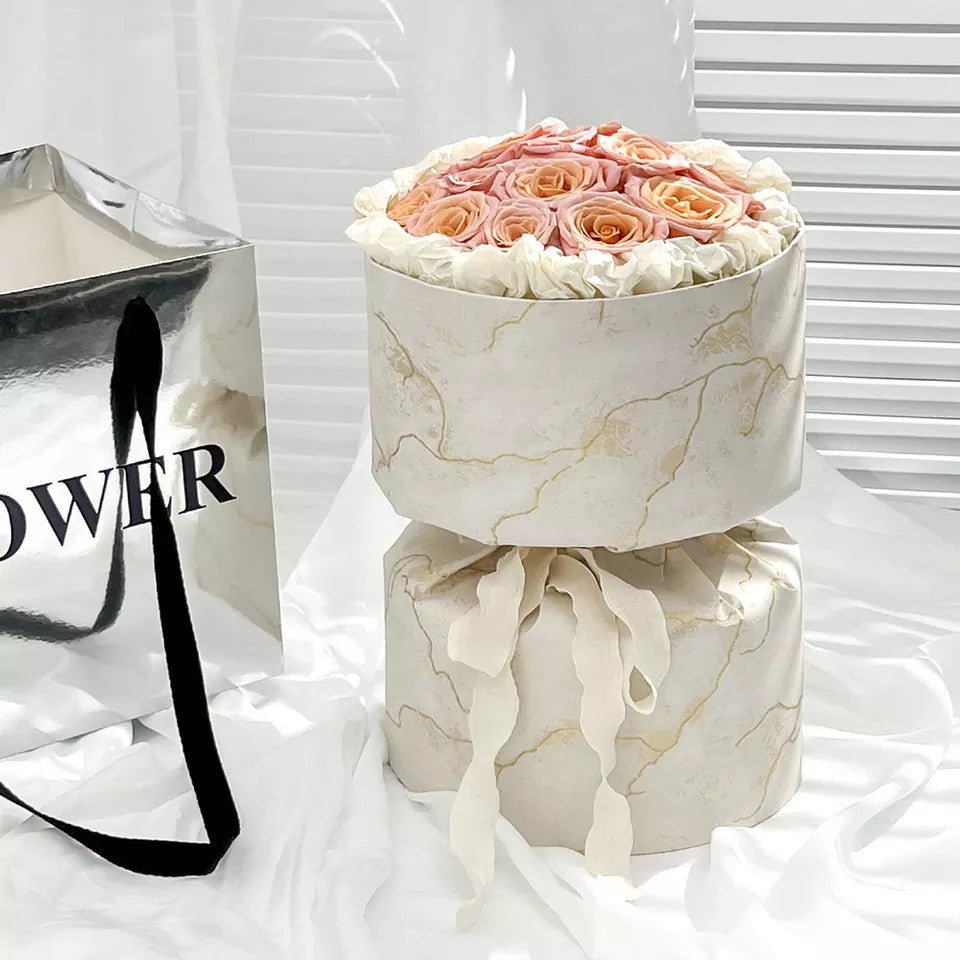 Marble DIY Circular Flower Bouquet Wrapping Paper (3 sets/bag) - Elegant Supply