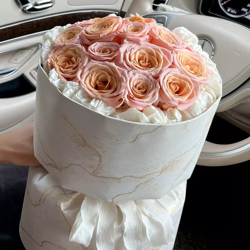 Marble DIY Circular Flower Bouquet Wrapping Paper (3 sets/bag) - Elegant Supply